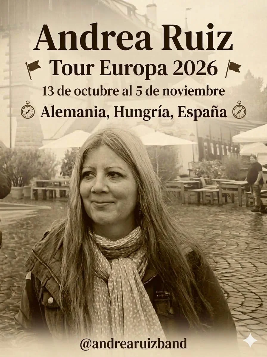 Flyer Andrea Ruix gira por Europa 2026