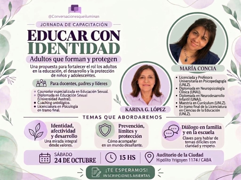 Jornada de Capacitación “Educar con Identidad: Adultos que forman y protegen”, en la Ciudad de Buenos Aires